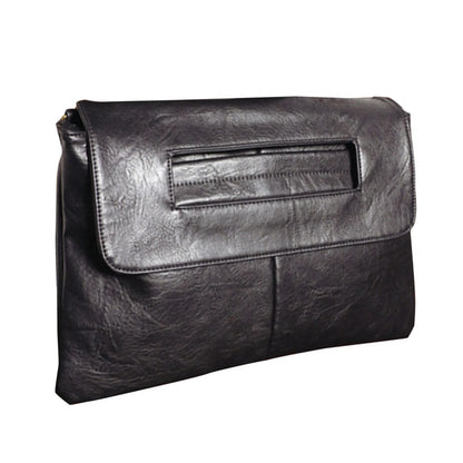 Pochette de soirée enveloppe vintage en faux cuir pour femme – vue 6