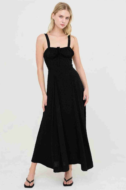 Robe Bustier Baleiné Bretelles Spaghetti Nœud Dos Jupe A-Line Femme – 5 Coloris by CCWHOLESALECLOTHING