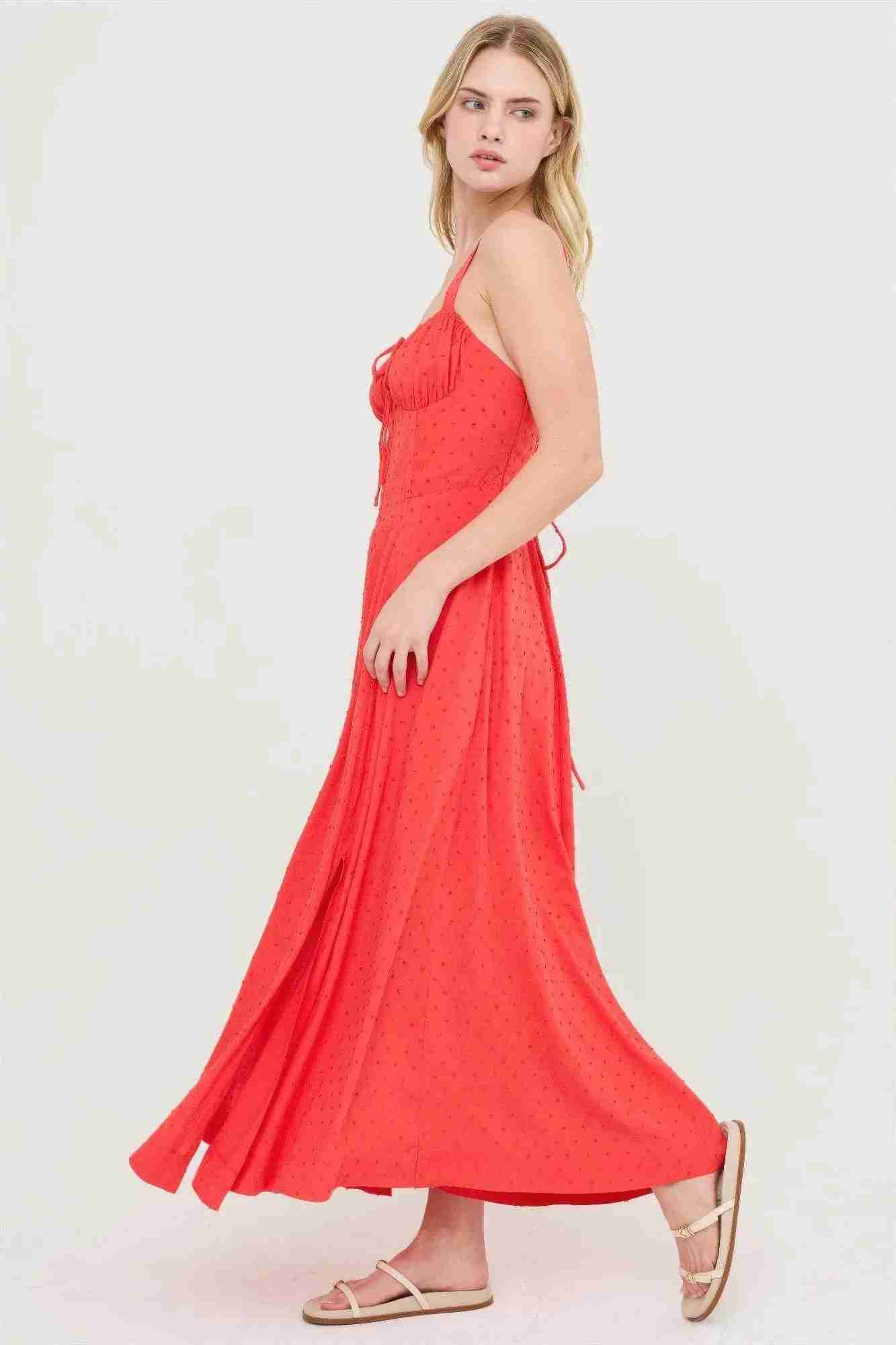 Robe Bustier Baleiné Bretelles Spaghetti Nœud Dos Jupe A-Line Femme – 5 Coloris by CCWHOLESALECLOTHING