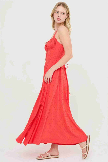 Robe Bustier Baleiné Bretelles Spaghetti Nœud Dos Jupe A-Line Femme – 5 Coloris by CCWHOLESALECLOTHING