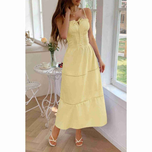 Robe Froncée Broderie Anglaise Boutons Pinces Oléna-Fashion