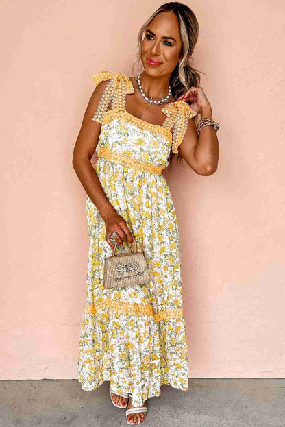 Robe Maxi Femme Florale Bretelles Dentelle Taille Empire – 4 Coloris by Dear-Lover Dropshipping