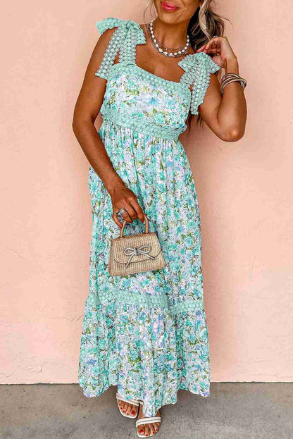 Robe Maxi Femme Florale Bretelles Dentelle Taille Empire – 4 Coloris by Dear-Lover Dropshipping