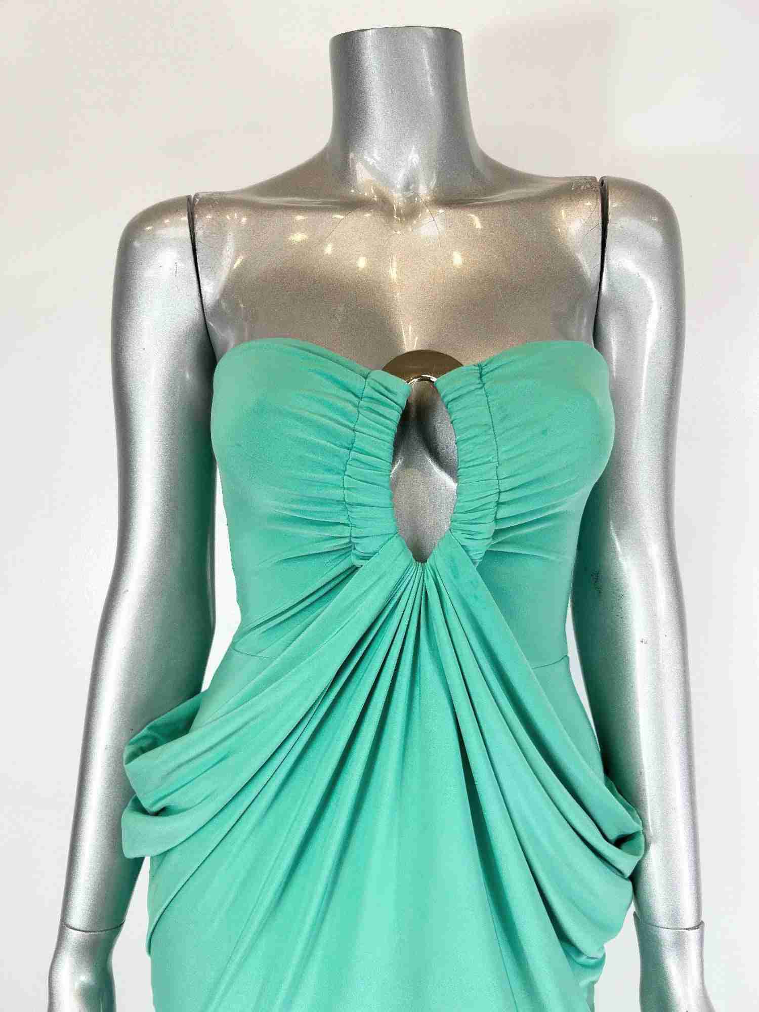 Robe Maxi Glamour Construction Moderne – Éclat Jade by CODIGO