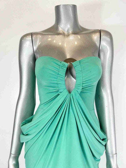 Robe Maxi Glamour Construction Moderne – Éclat Jade by CODIGO