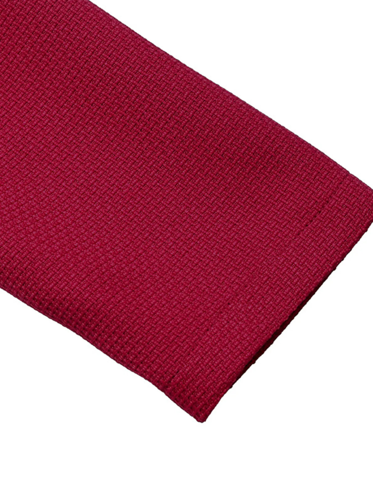 Robe moulante rouge à col V, liséré de perles et nœud – vue 9
