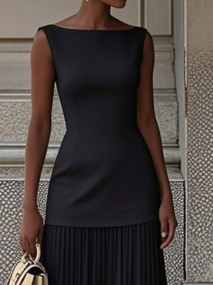 Robe plissée sans manches pour femme – vue 5