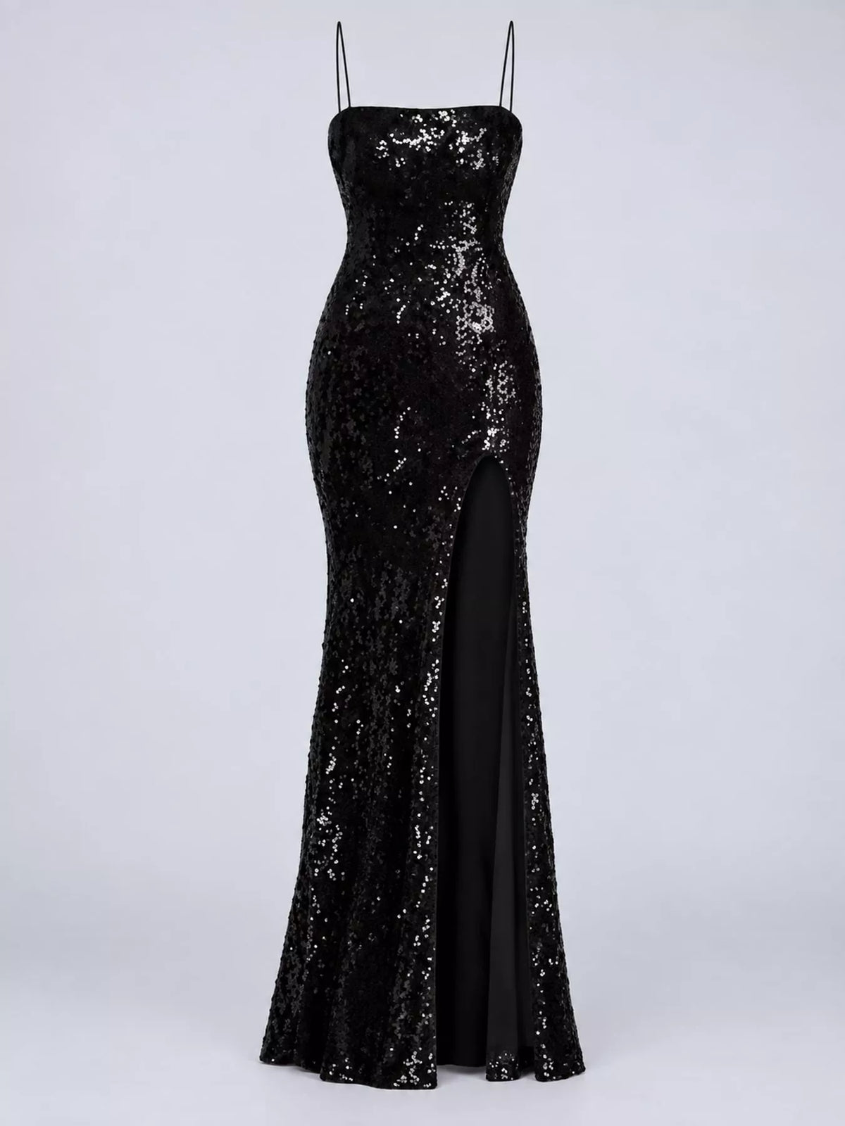 Robe de soirée moulante à sequins et dos nu lacé pour femme – vue 15