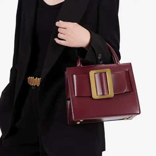 Sac à main chic à boucle en faux cuir pour femme – vue 2