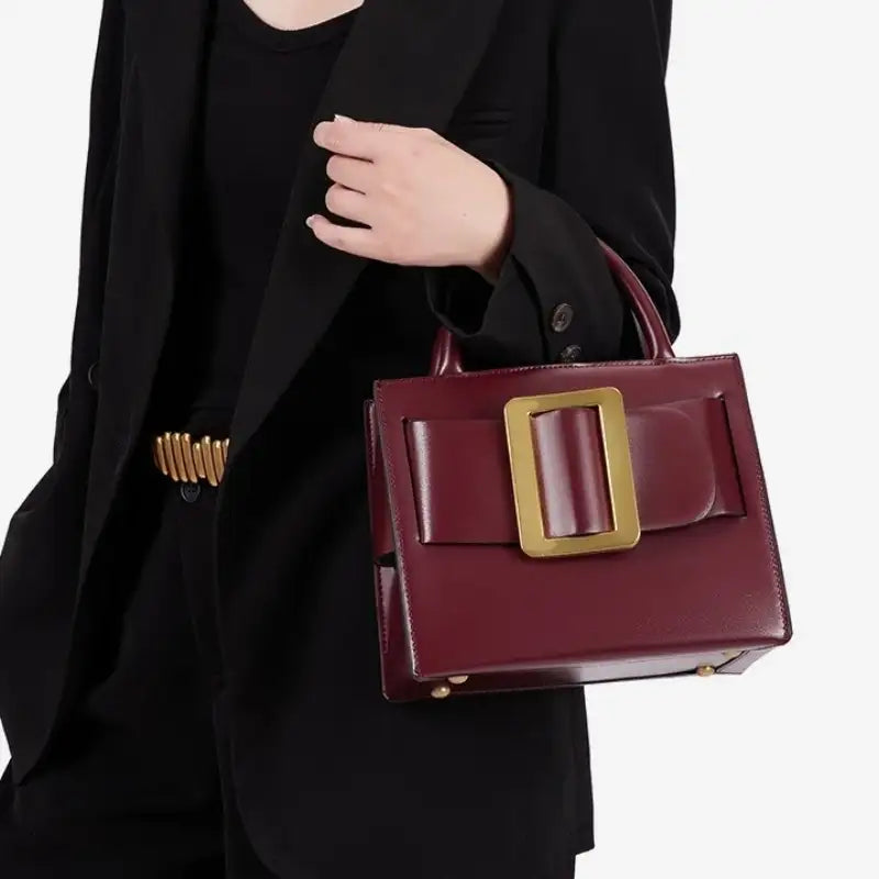 Sac à main chic à boucle en faux cuir pour femme – vue 2