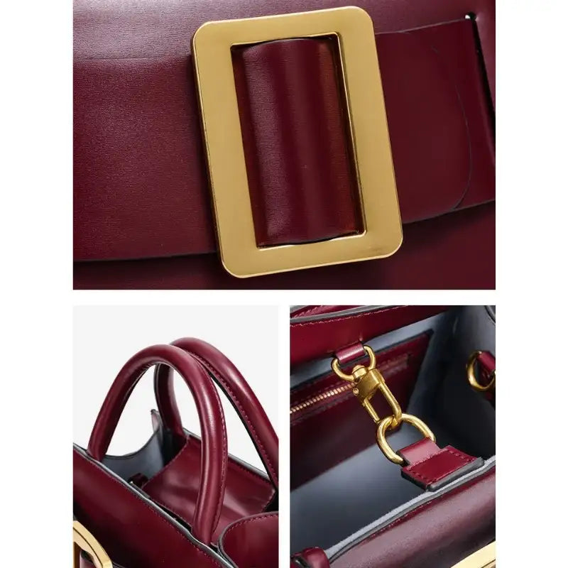 Sac à main chic à boucle en faux cuir pour femme – vue 6