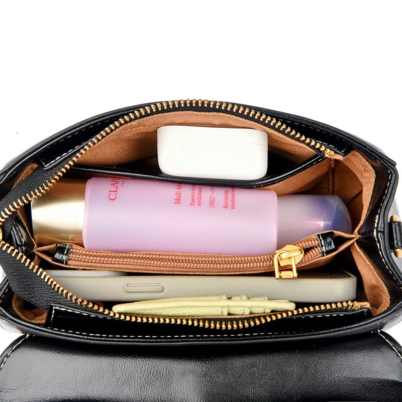 Sac à main en cuir à poignée supérieure pour femme – vue 5