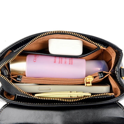 Sac à main en cuir à poignée supérieure pour femme – vue 5