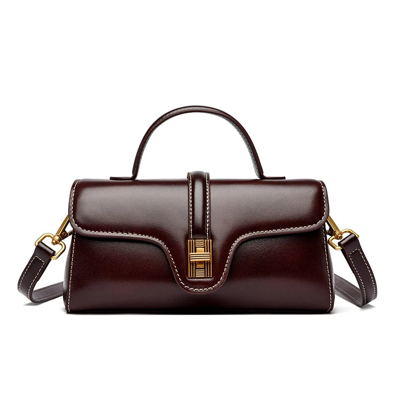 Sac à main en cuir à poignée supérieure pour femme – vue 7