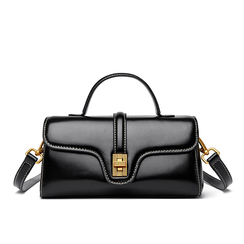 Sac à main en cuir à poignée supérieure pour femme – vue 9