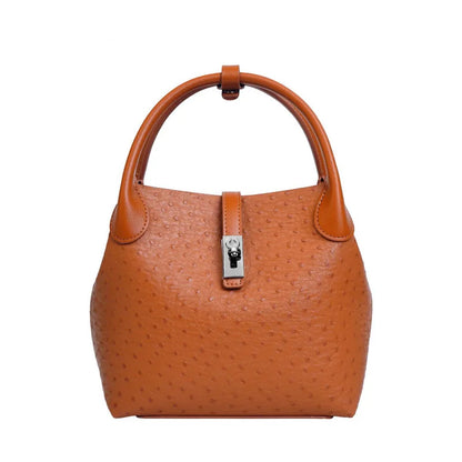 Sac seau pour femme effet cuir grain d'autruche – vue 10