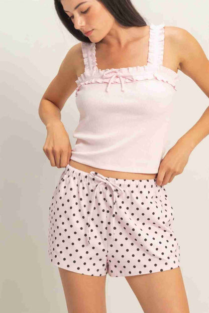 Short à Pois Cordon Femme – Confort Coton & Style Estival Oléna-Fashion