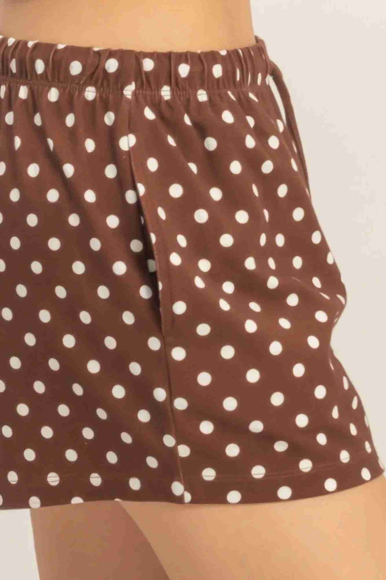 Short à Pois Cordon Femme – Confort Coton & Style Estival Oléna-Fashion