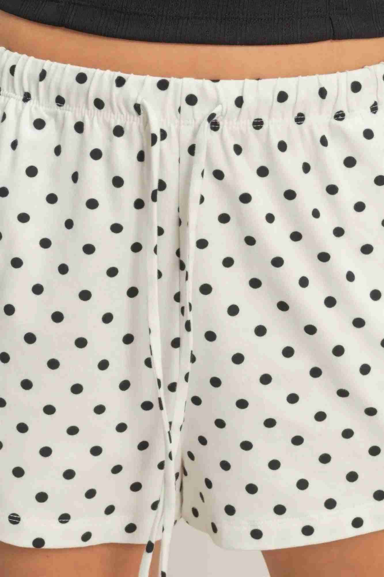 Short à Pois Cordon Femme – Confort Coton & Style Estival Oléna-Fashion