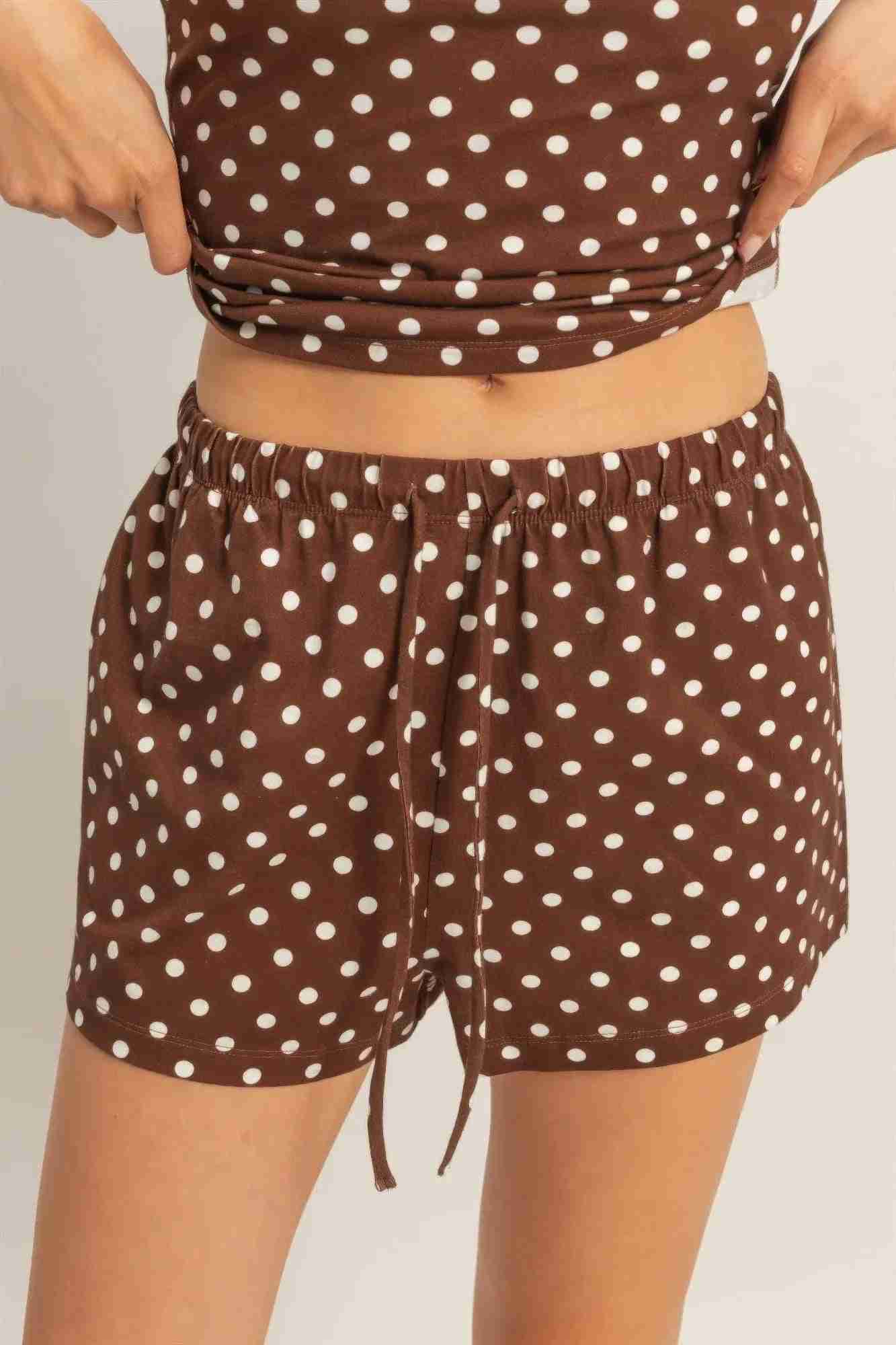 Short à Pois Cordon Femme – Confort Coton & Style Estival Oléna-Fashion