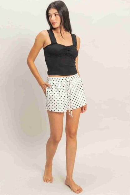 Short à Pois Cordon Femme – Confort Coton & Style Estival Oléna-Fashion