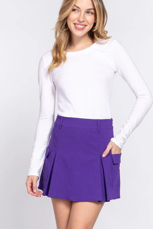 Stretch Cargo Mini Skirt With Underpants - Premium Skirt - Shop now at Oléna-Fashion