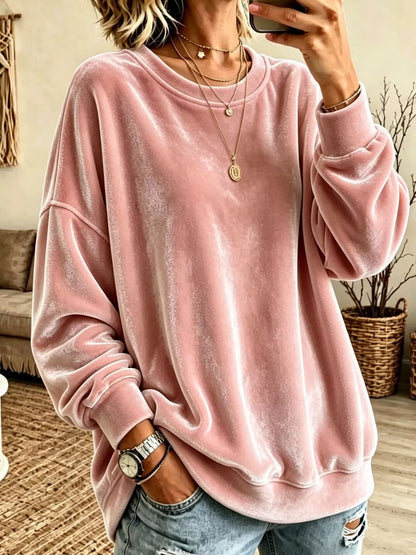 Sweat ample en velours pour femme grande taille – vue 5