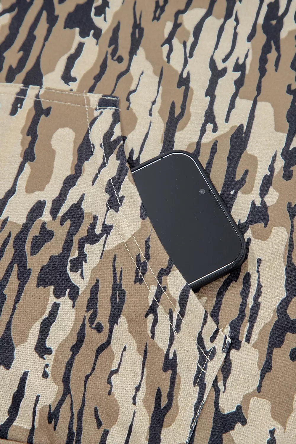 Sweat camouflage kaki à col zippé pour femme – vue 14