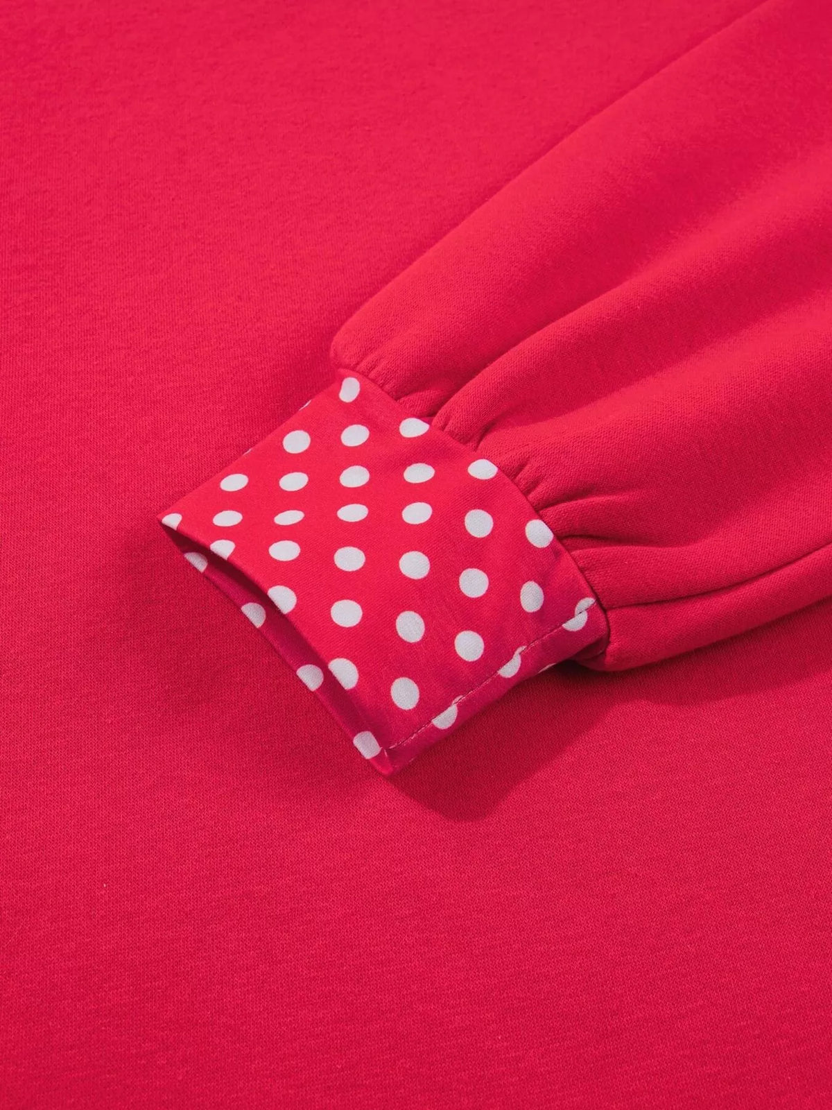 Sweat col rond à pois et bords contrastés pour femme – vue 10