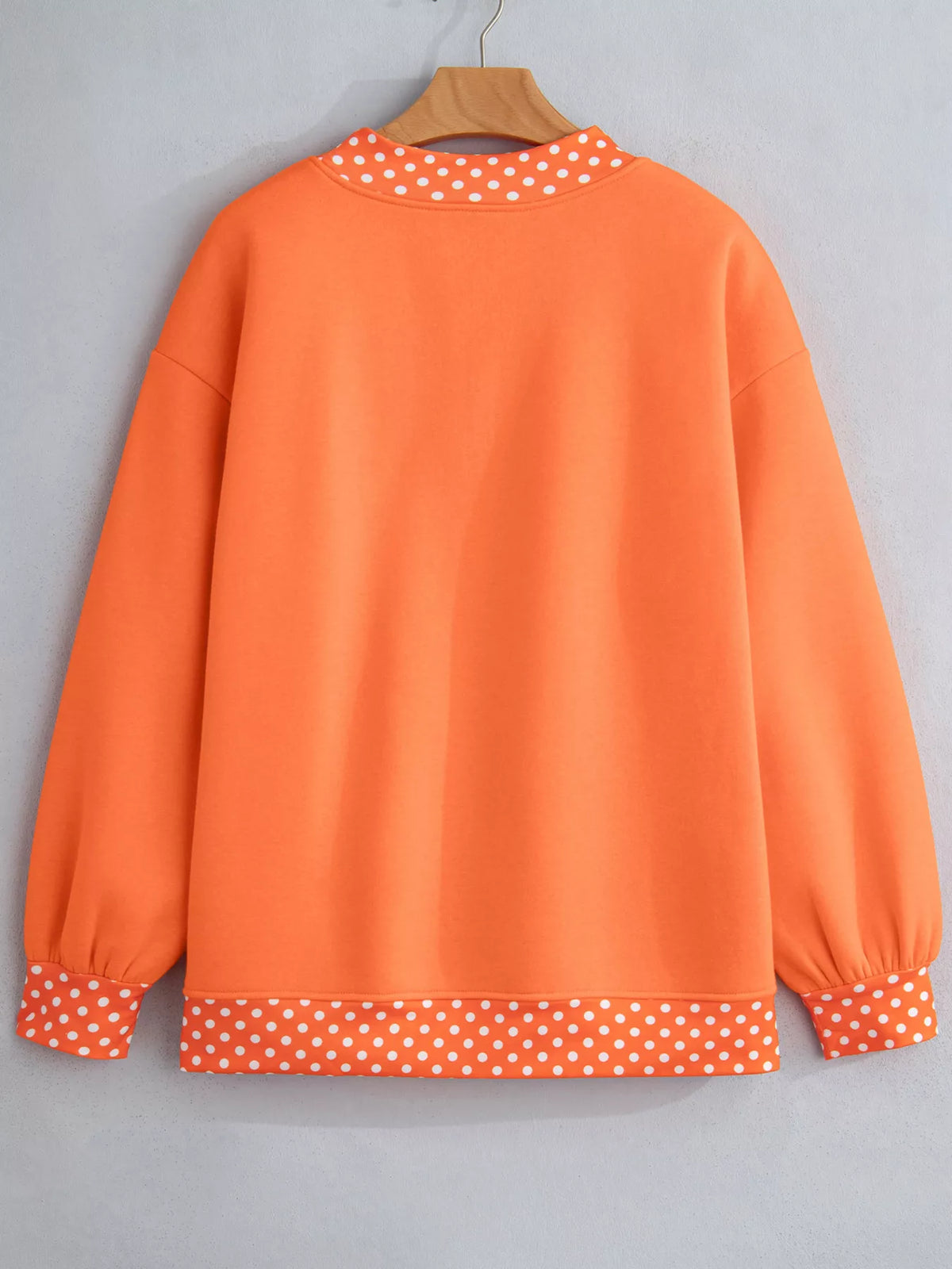 Sweat col rond à pois et bords contrastés pour femme – vue 13