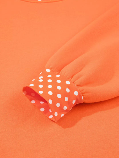 Sweat col rond à pois et bords contrastés pour femme – vue 14