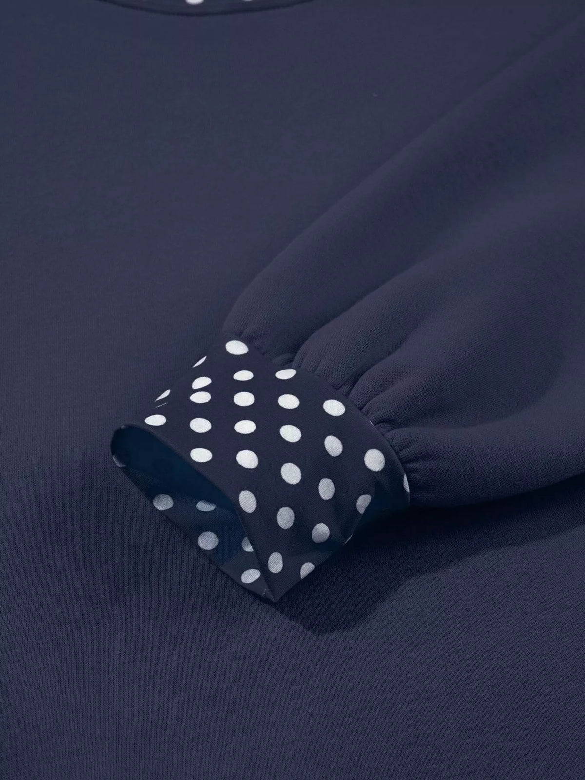 Sweat col rond à pois et bords contrastés pour femme – vue 4