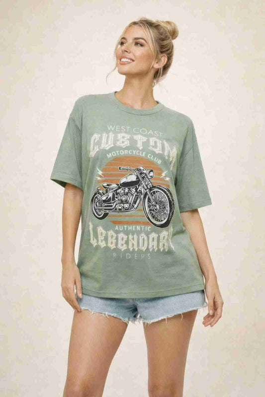 T-Shirt Femme Coton Stretch - Message Legendary Confort Chic Oléna-Fashion