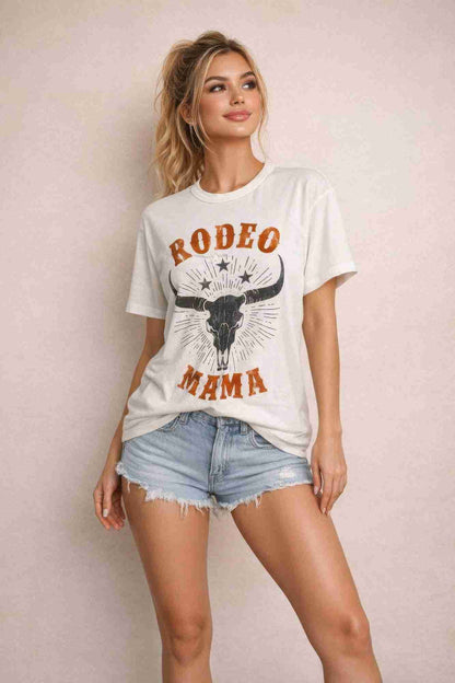 T-Shirt Femme Rodeo Mama - Coton Stretch Graphique Western Chic by G MINI