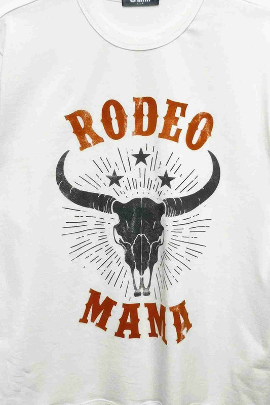 T-Shirt Femme Rodeo Mama - Coton Stretch Graphique Western Chic Oléna-Fashion