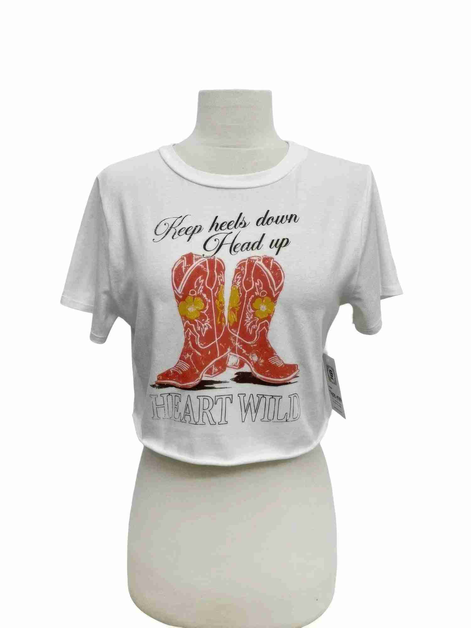 T-Shirt Femme Wild Heart Cowgirl - Coton Stretch Graphique Western by G MINI