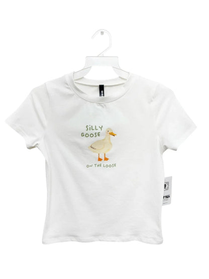 T-Shirt Graphique Silly Goose Femme – Polyester Stretch by G MINI