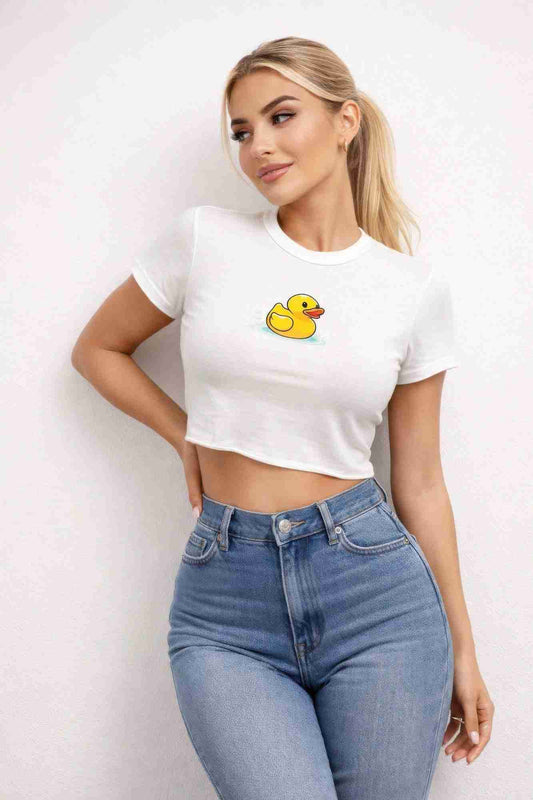 Top Femme Baby Duck - Coton Stretch Caneton Mignon Graphique Oléna-Fashion