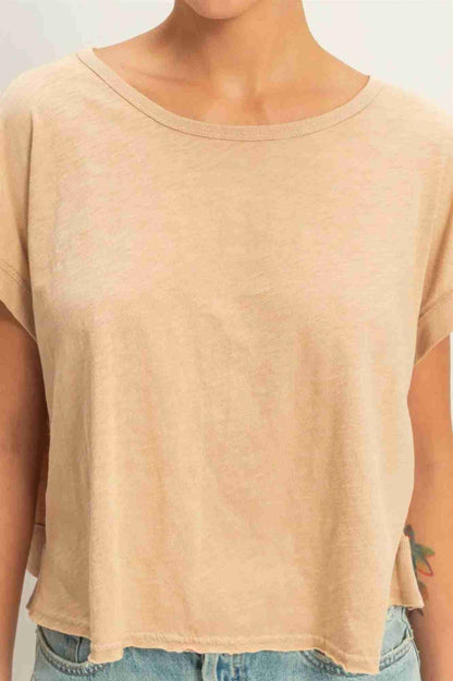 Top Femme Dos Ouvert Détails Croisés - Acid Wash Coton by HYFVE