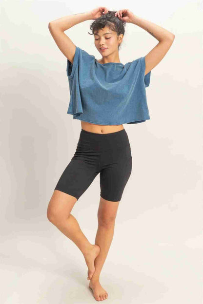 Top Femme Dos Ouvert Détails Croisés - Acid Wash Coton by HYFVE