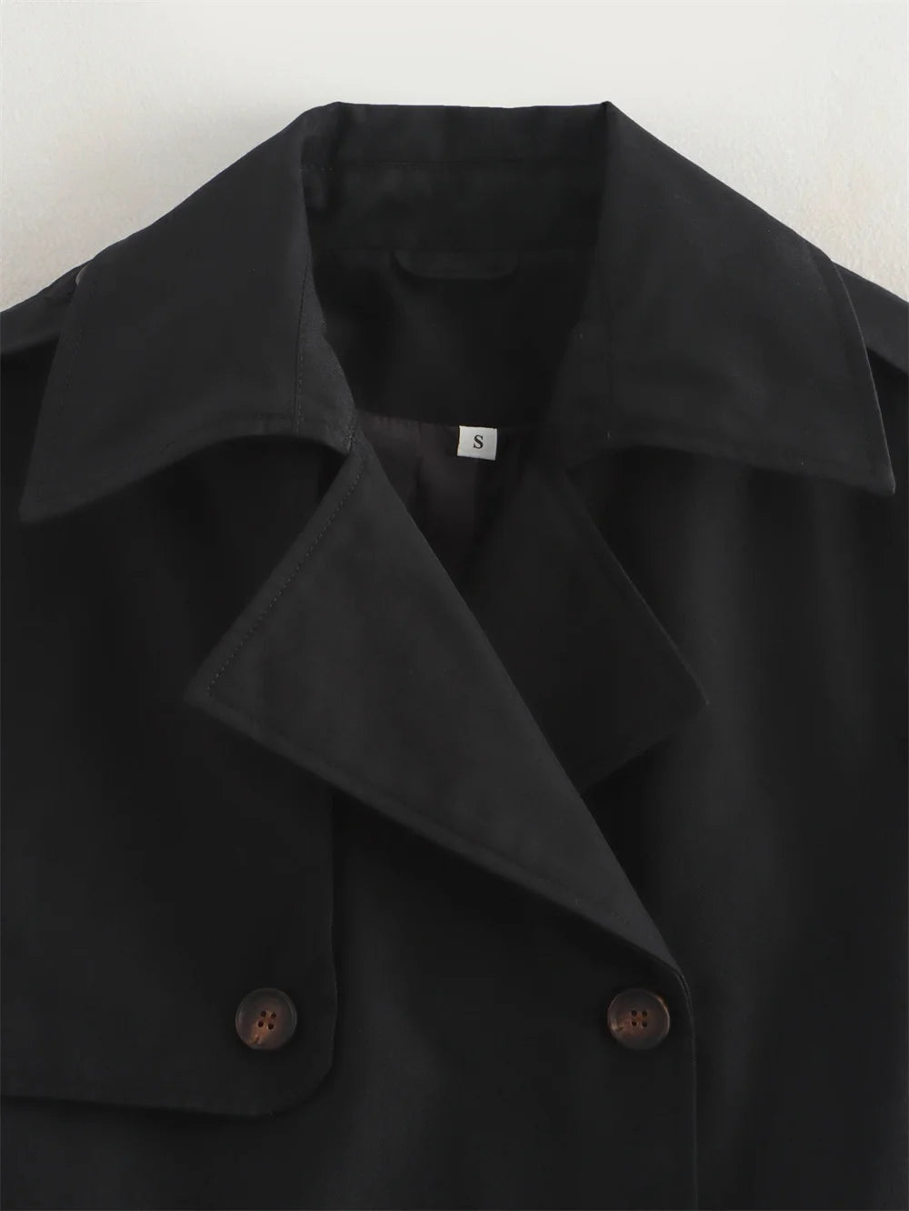 Trench court femme à double boutonnage, style vintage – vue 14