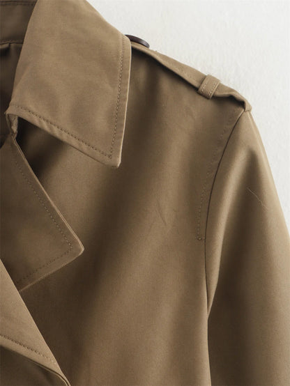 Trench court femme à double boutonnage, style vintage – vue 20