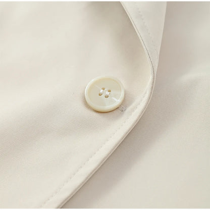 Veste courte femme à double boutonnage, revers et ceinture à nouer – vue 17
