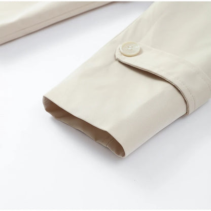 Veste courte femme à double boutonnage, revers et ceinture à nouer – vue 18