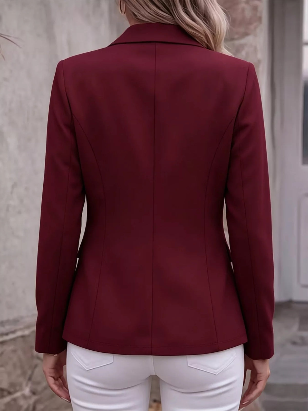 Veste de tailleur à col revers et manches longues pour femme – vue 17