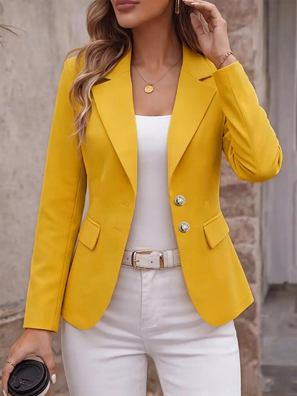 Veste de tailleur à col revers et manches longues pour femme – vue 18