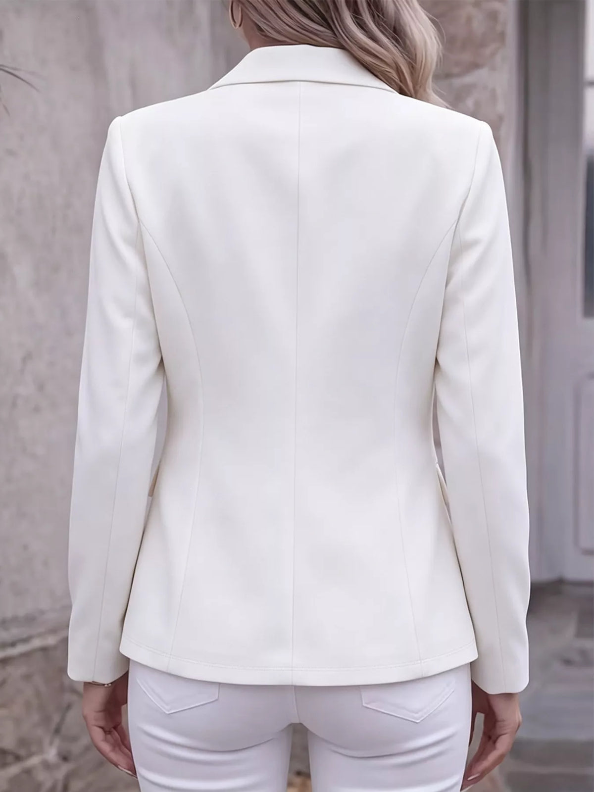 Veste de tailleur à col revers et manches longues pour femme – vue 3