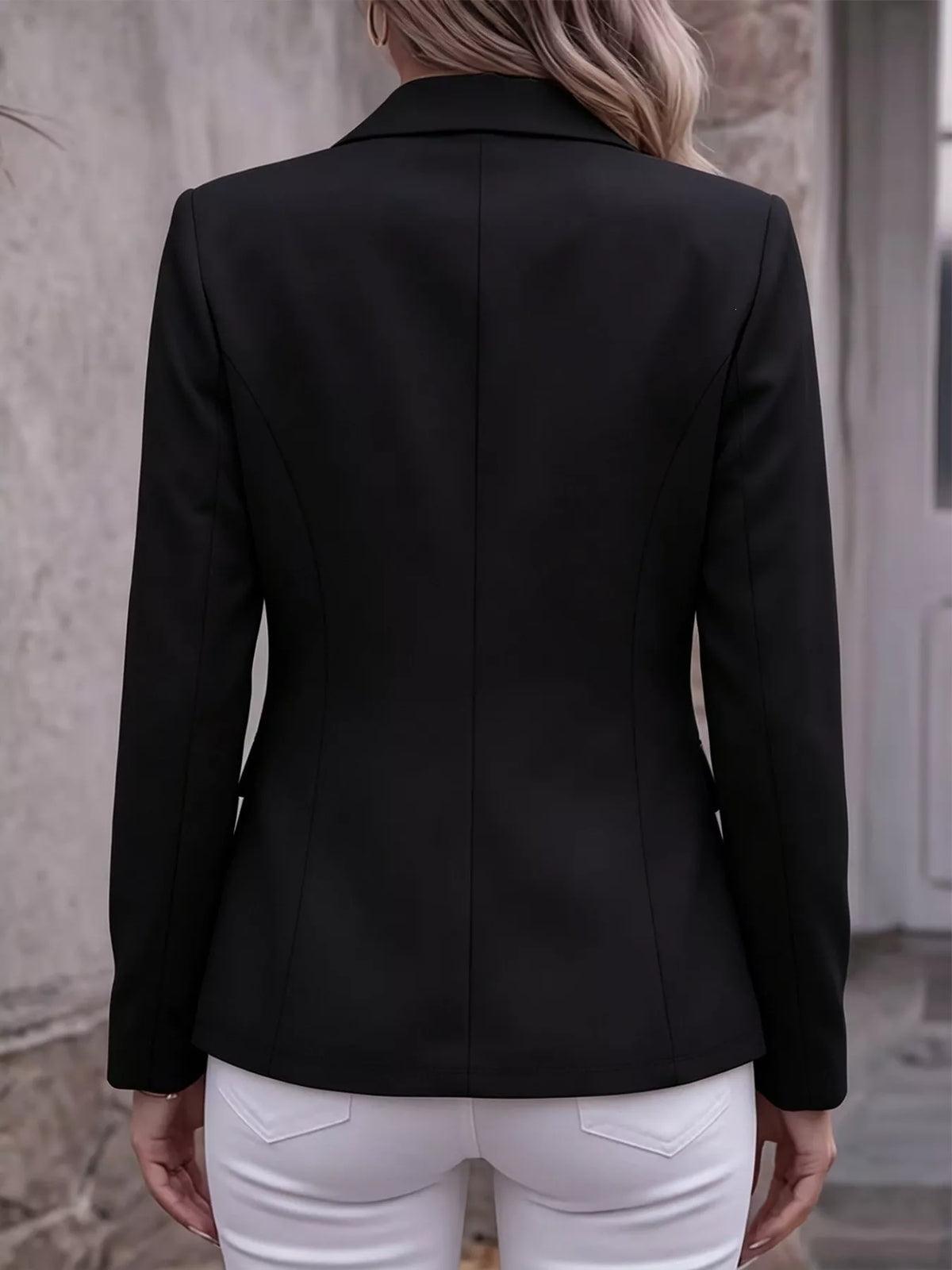 Veste de tailleur à col revers et manches longues pour femme – vue 7