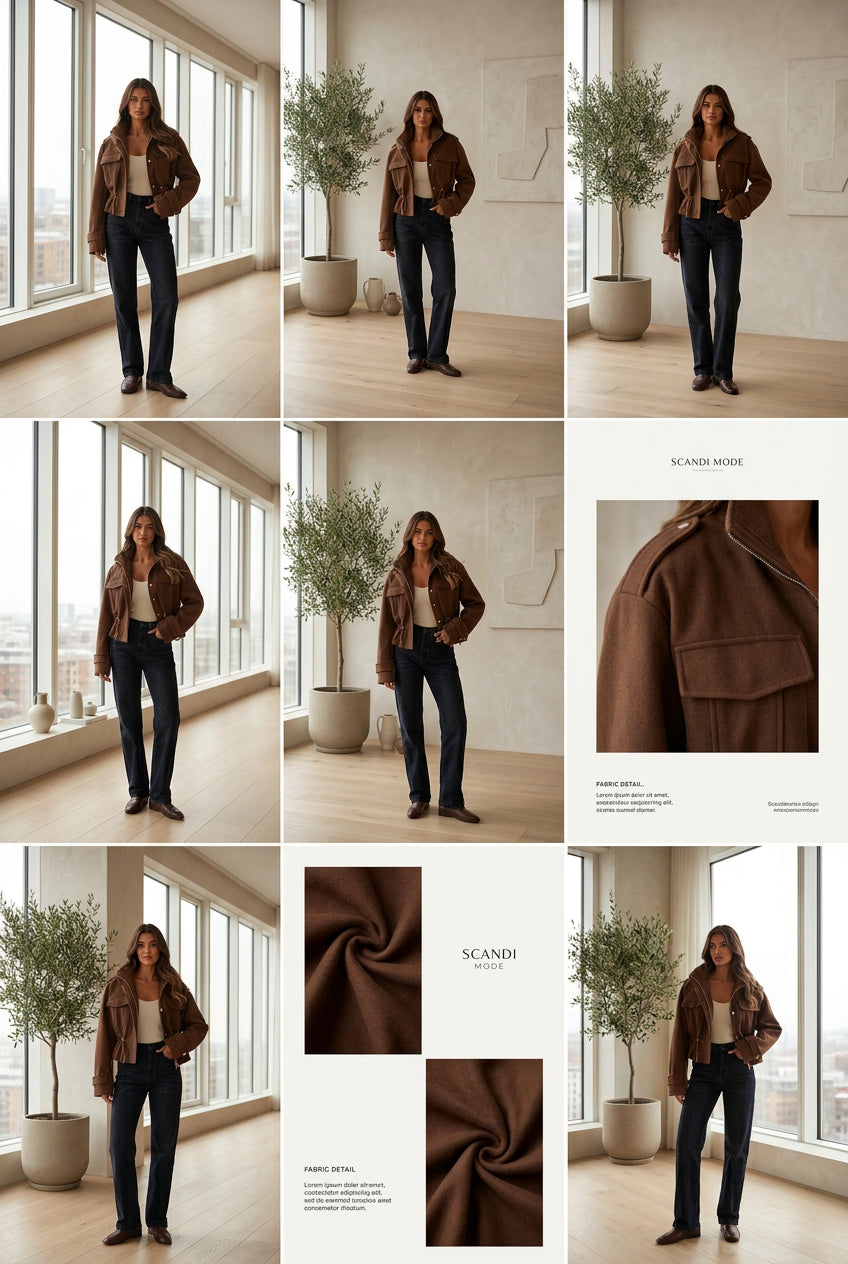Veste femme boutonnée à cordon de serrage et poches – vue 7