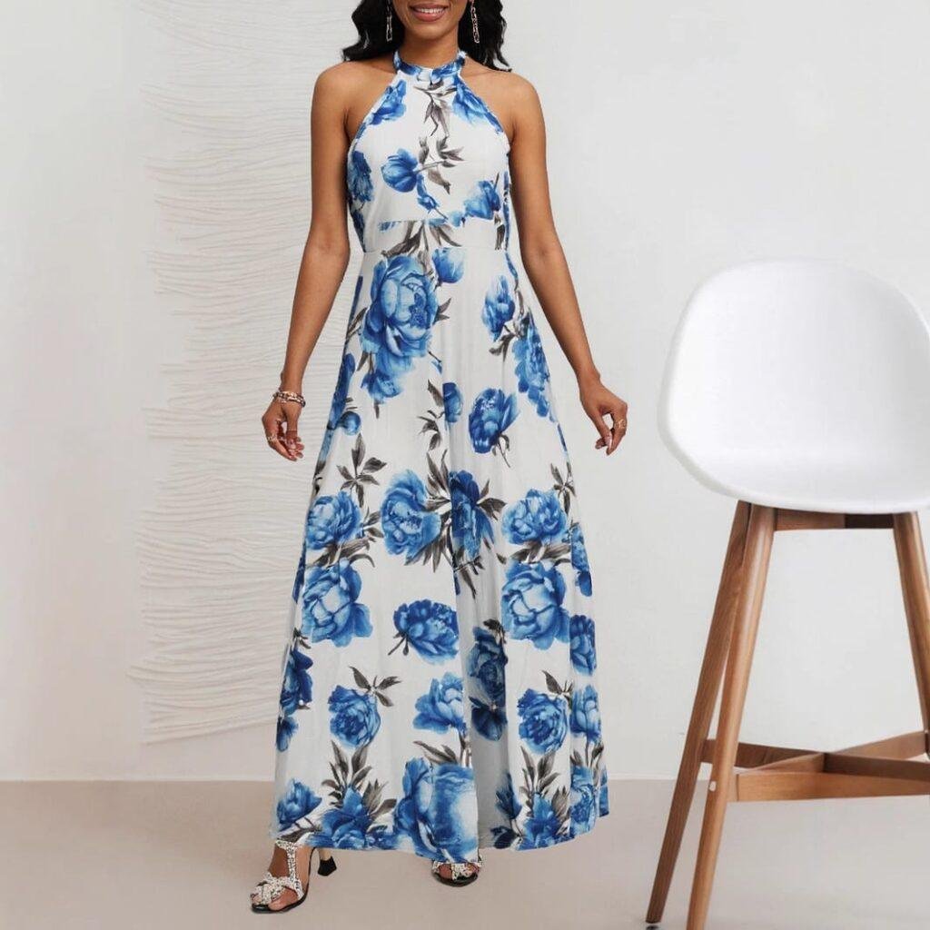 1-Robe-Chic-Sans-Manches-a-col-licou